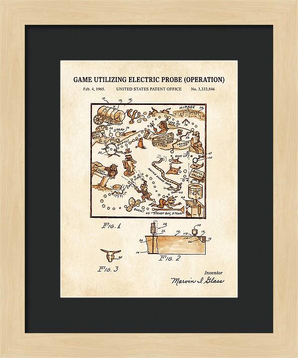 Game Utilizing Electric Probe Operation Watercolor Patent Us3333846a