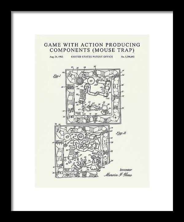 Game With Action Producing Components Mouse Trap Minimalist Patent Us3298692a