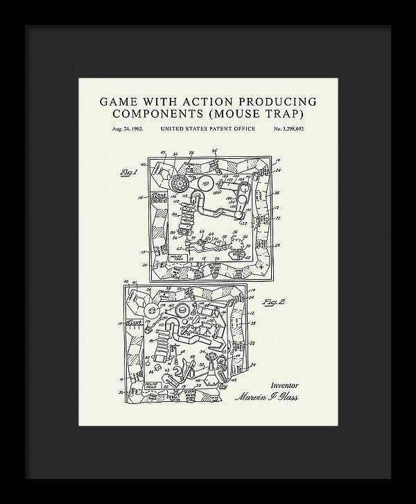 Game With Action Producing Components Mouse Trap Minimalist Patent Us3298692a