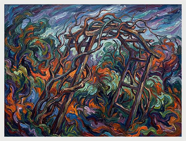 Garden Arbor In Expressionist Style