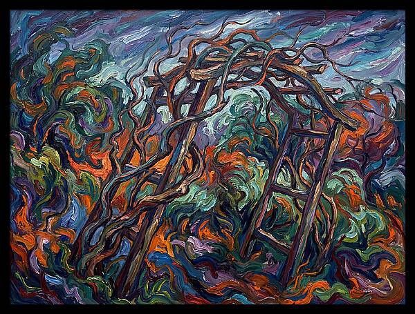 Garden Arbor In Expressionist Style