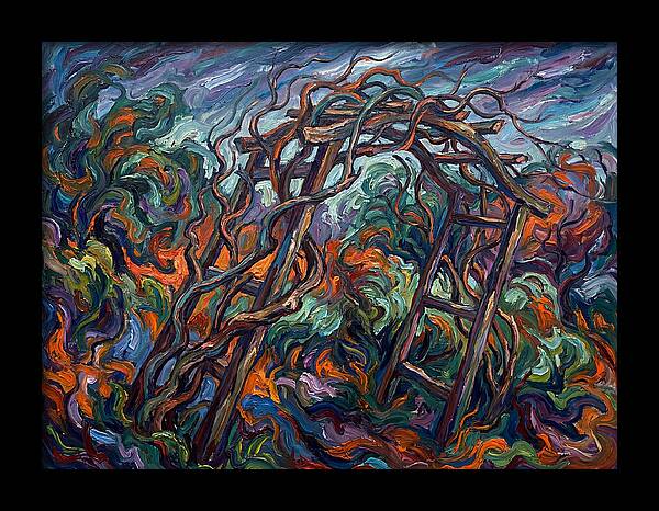 Garden Arbor In Expressionist Style