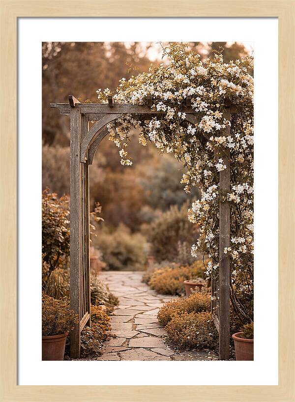 Garden Arch Adorned With Jasmine