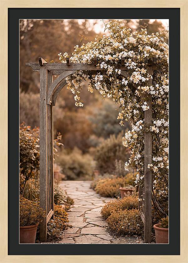 Garden Arch Adorned With Jasmine