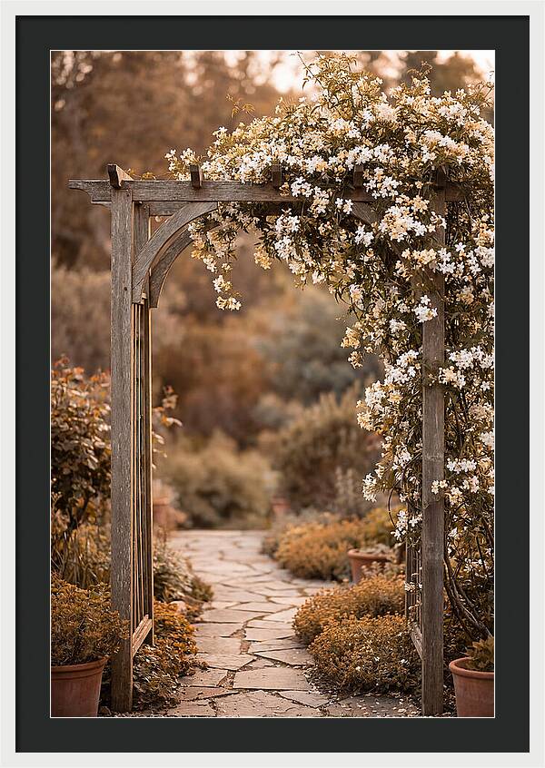 Garden Arch Adorned With Jasmine