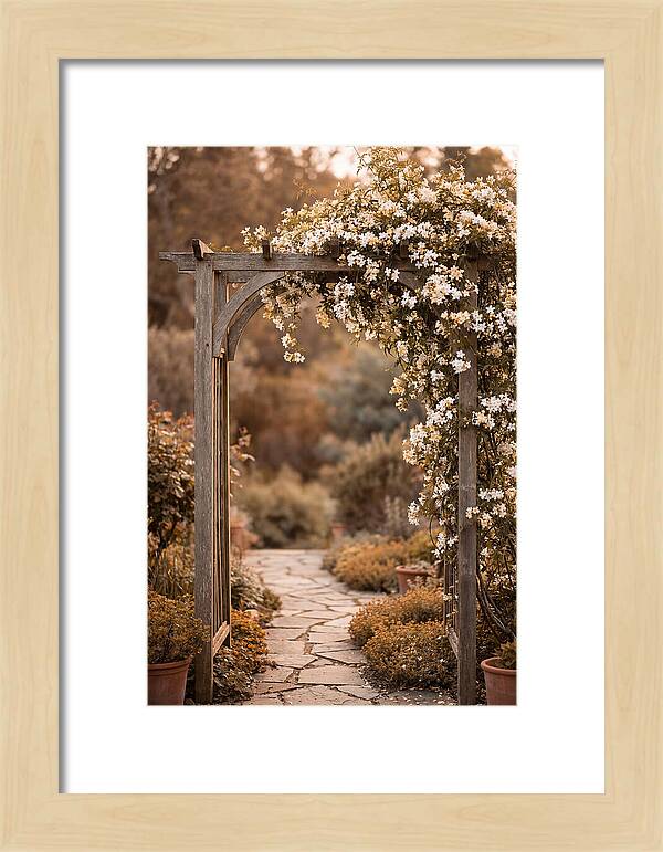 Garden Arch Adorned With Jasmine