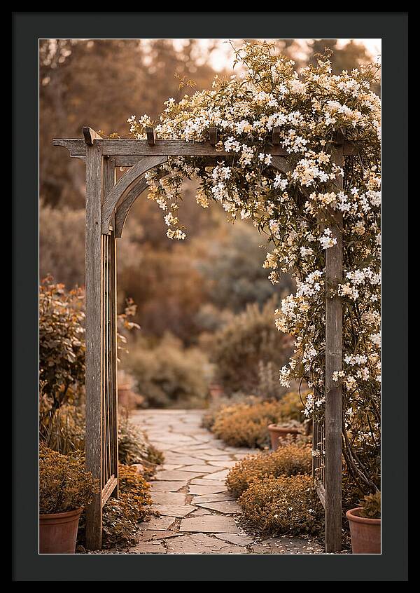 Garden Arch Adorned With Jasmine