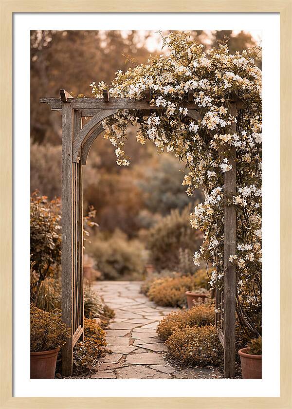 Garden Arch Adorned With Jasmine
