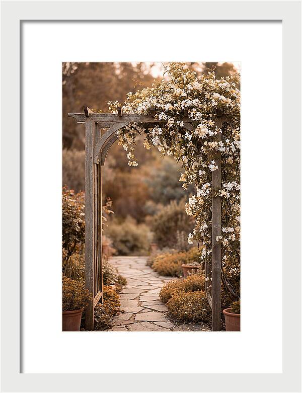 Garden Arch Adorned With Jasmine