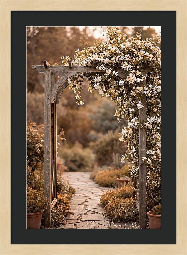 Garden Arch Adorned With Jasmine