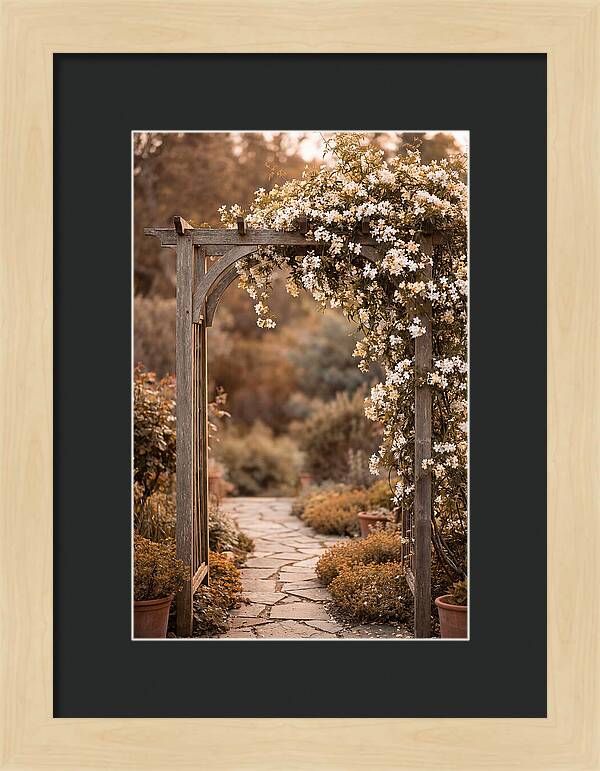 Garden Arch Adorned With Jasmine