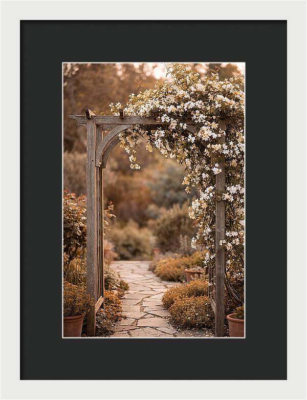 Garden Arch Adorned With Jasmine