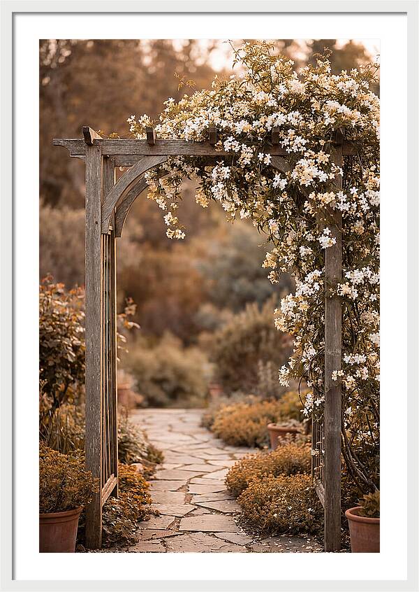 Garden Arch Adorned With Jasmine
