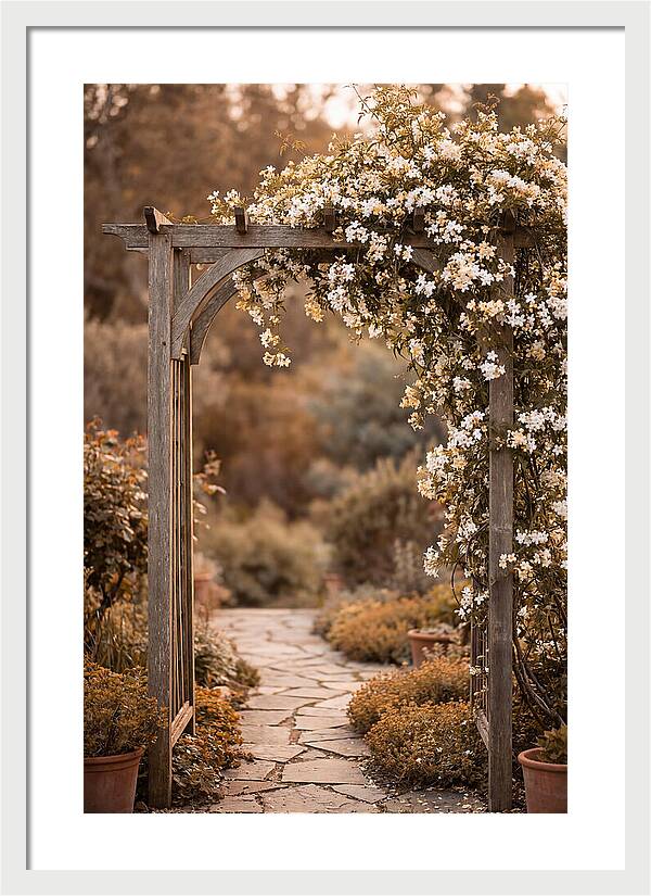 Garden Arch Adorned With Jasmine