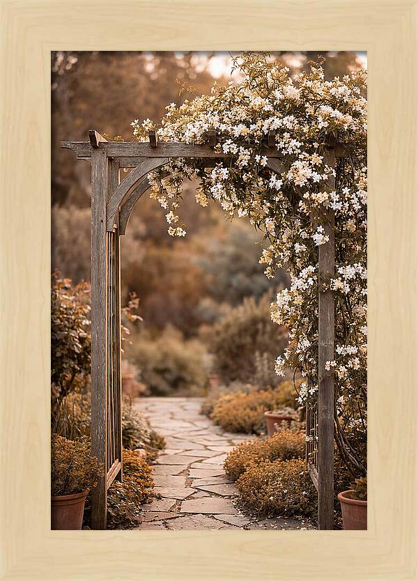 Garden Arch Adorned With Jasmine