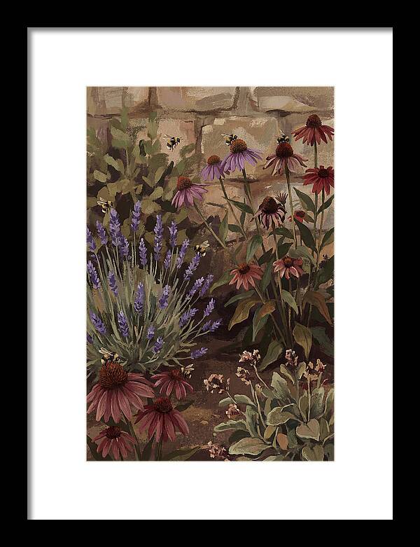 Garden Bees Among Lavender Blooms
