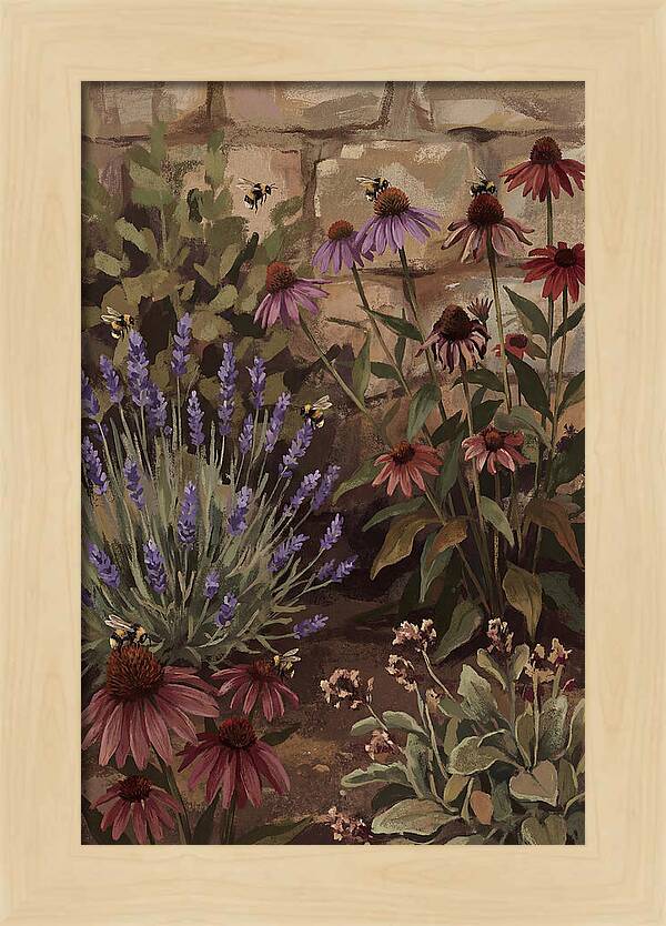 Garden Bees Among Lavender Blooms