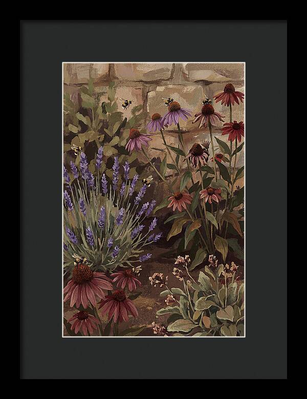 Garden Bees Among Lavender Blooms