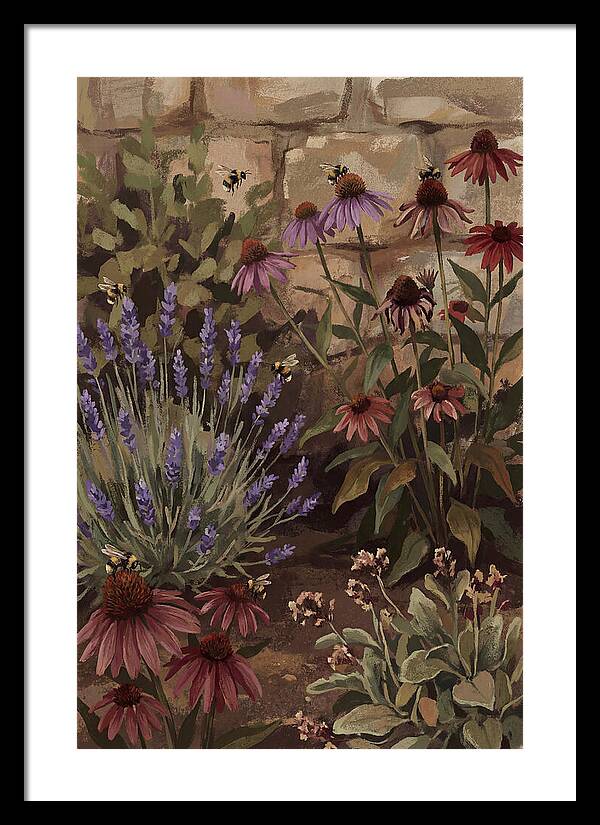 Garden Bees Among Lavender Blooms
