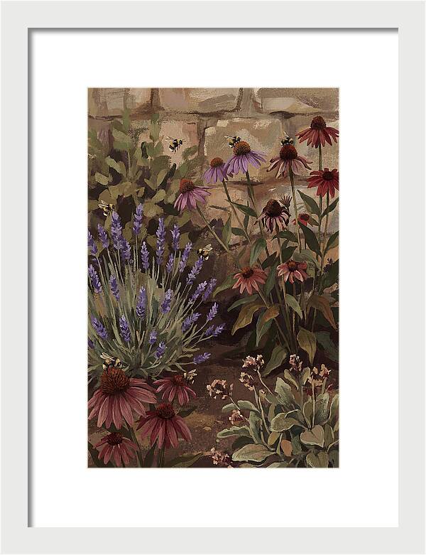 Garden Bees Among Lavender Blooms