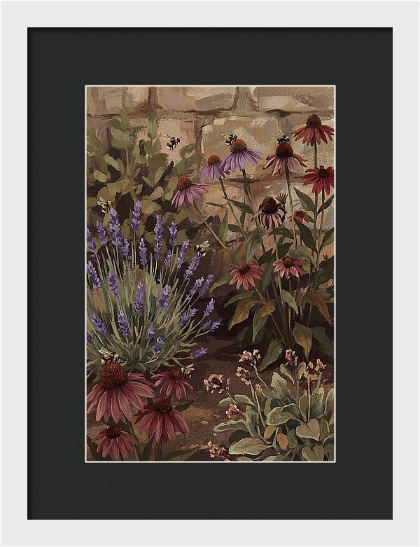 Garden Bees Among Lavender Blooms