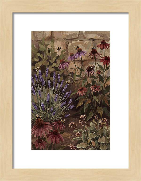 Garden Bees Among Lavender Blooms