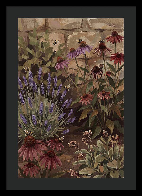 Garden Bees Among Lavender Blooms