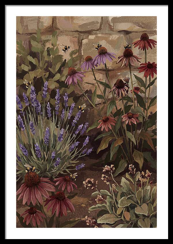 Garden Bees Among Lavender Blooms
