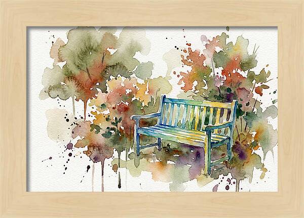 Garden Bench Amongst Nature