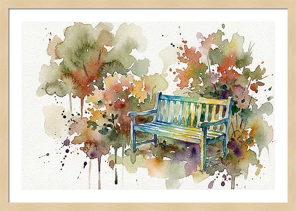Garden Bench Amongst Nature