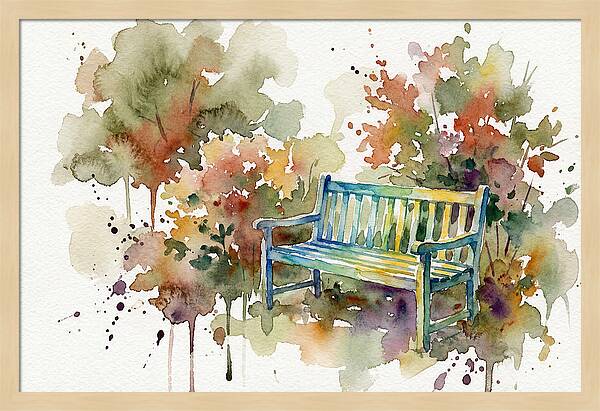 Garden Bench Amongst Nature