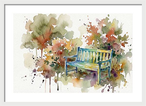 Garden Bench Amongst Nature