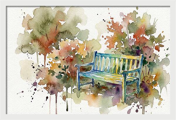 Garden Bench Amongst Nature