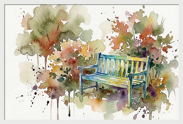 Garden Bench Amongst Nature