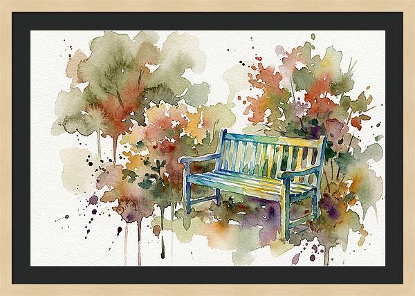 Garden Bench Amongst Nature