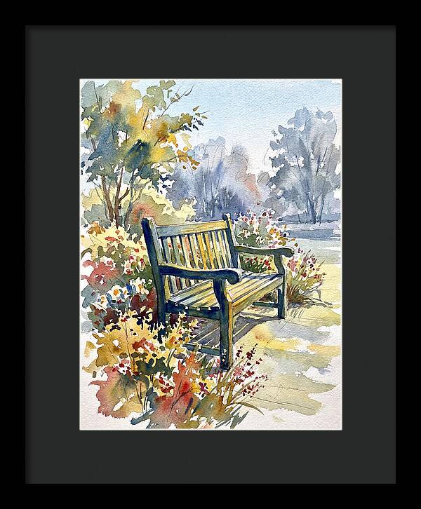 Garden Bench In Bloom
