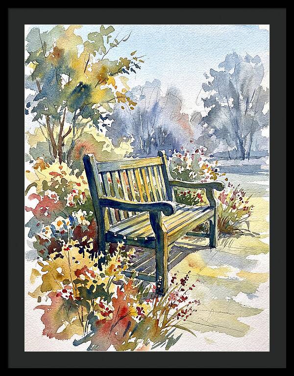 Garden Bench In Bloom