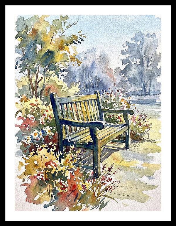 Garden Bench In Bloom