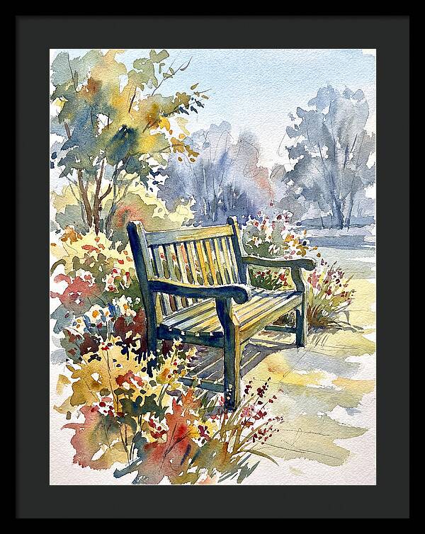 Garden Bench In Bloom