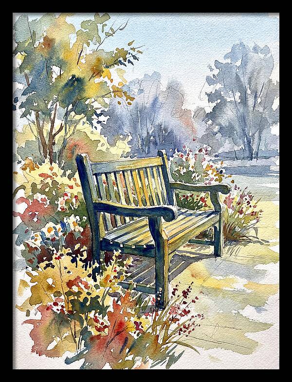 Garden Bench In Bloom
