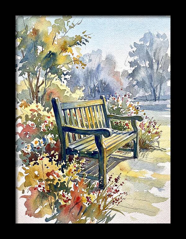Garden Bench In Bloom