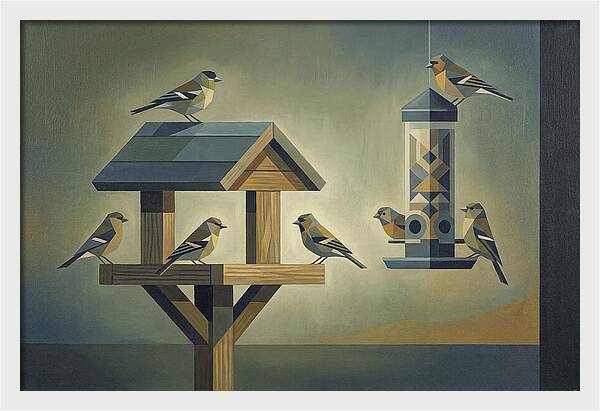 Garden Birds At The Feeder