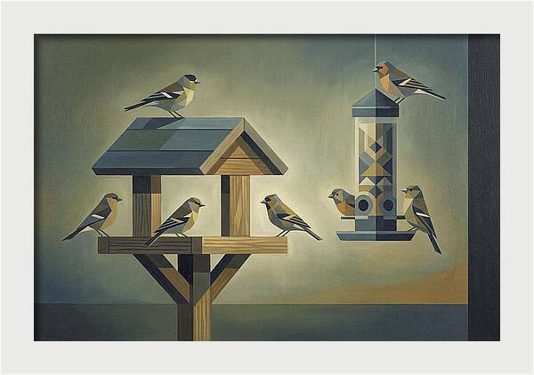 Garden Birds At The Feeder