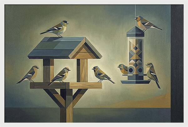 Garden Birds At The Feeder