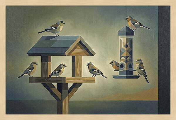 Garden Birds At The Feeder