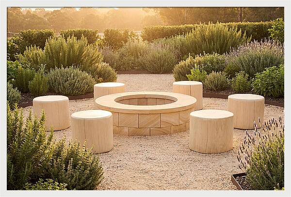 Garden Bonfire Gathering Space
