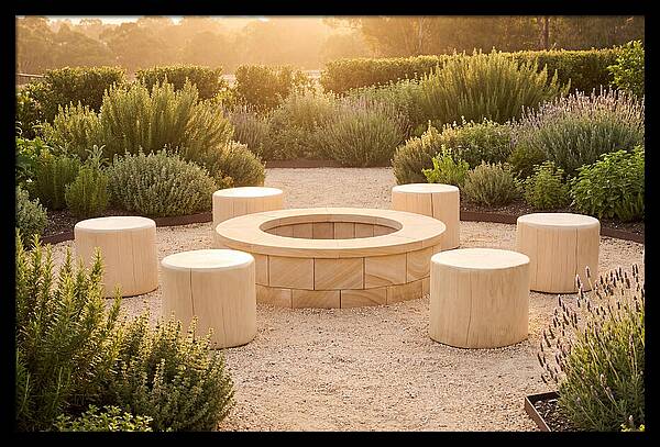 Garden Bonfire Gathering Space