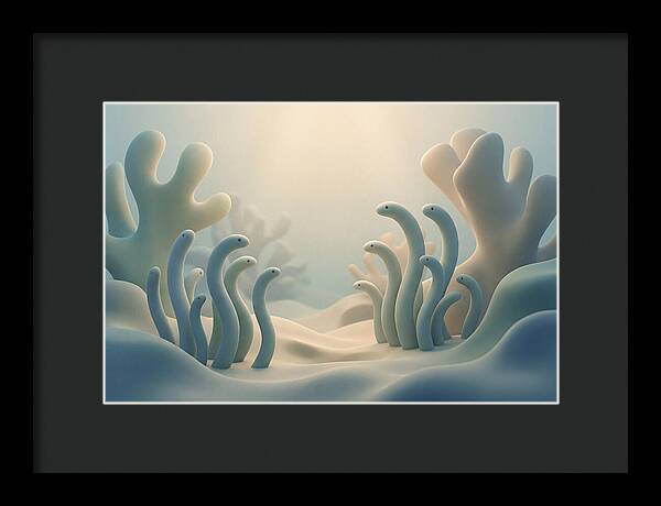 Garden Eels Swaying In Sand