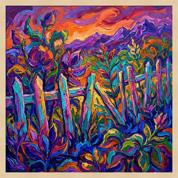 Garden Fence In Vibrant Colors