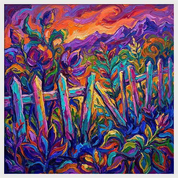 Garden Fence In Vibrant Colors